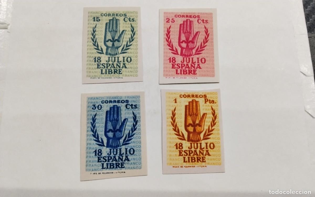 Briefmarken: ESPA&Ntilde;A - 1938 - EDIFIL 851s/854s - SIN DENTAR - SERIE COMPLETA - MNH** - NUEVOS