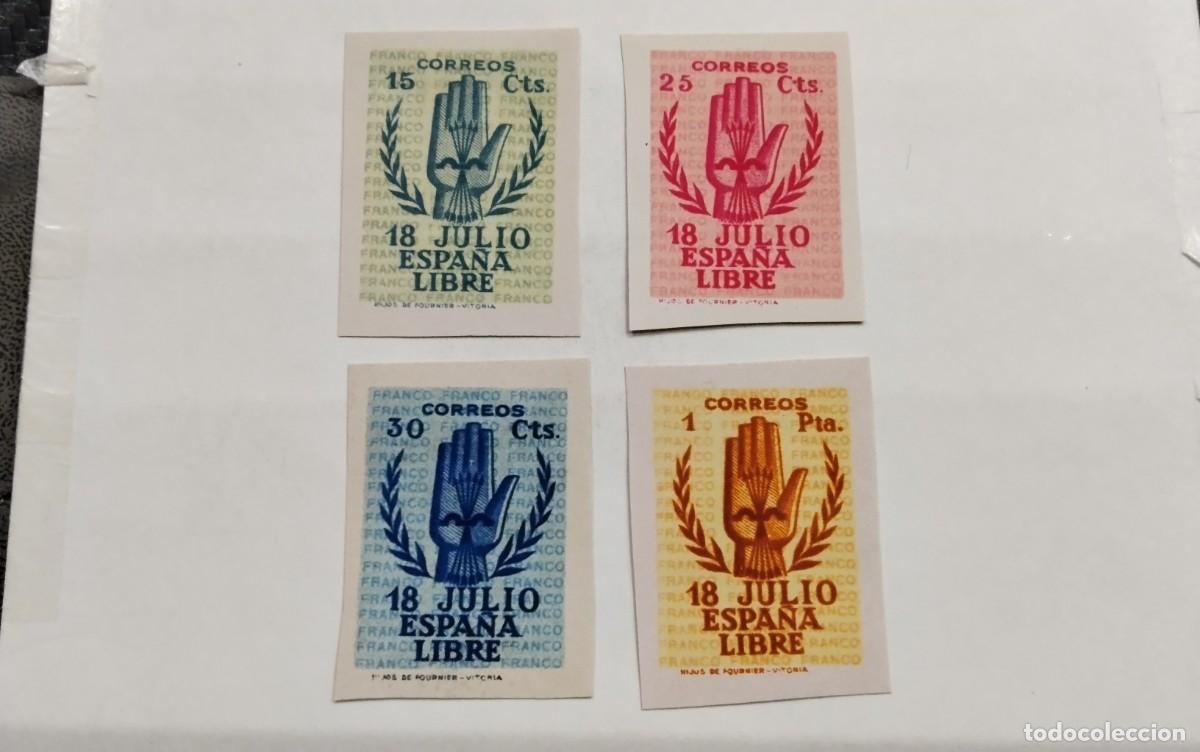 Briefmarken: ESPA&Ntilde;A - 1938 - EDIFIL 851s/854s - SIN DENTAR - SERIE COMPLETA - MNH** - NUEVOS