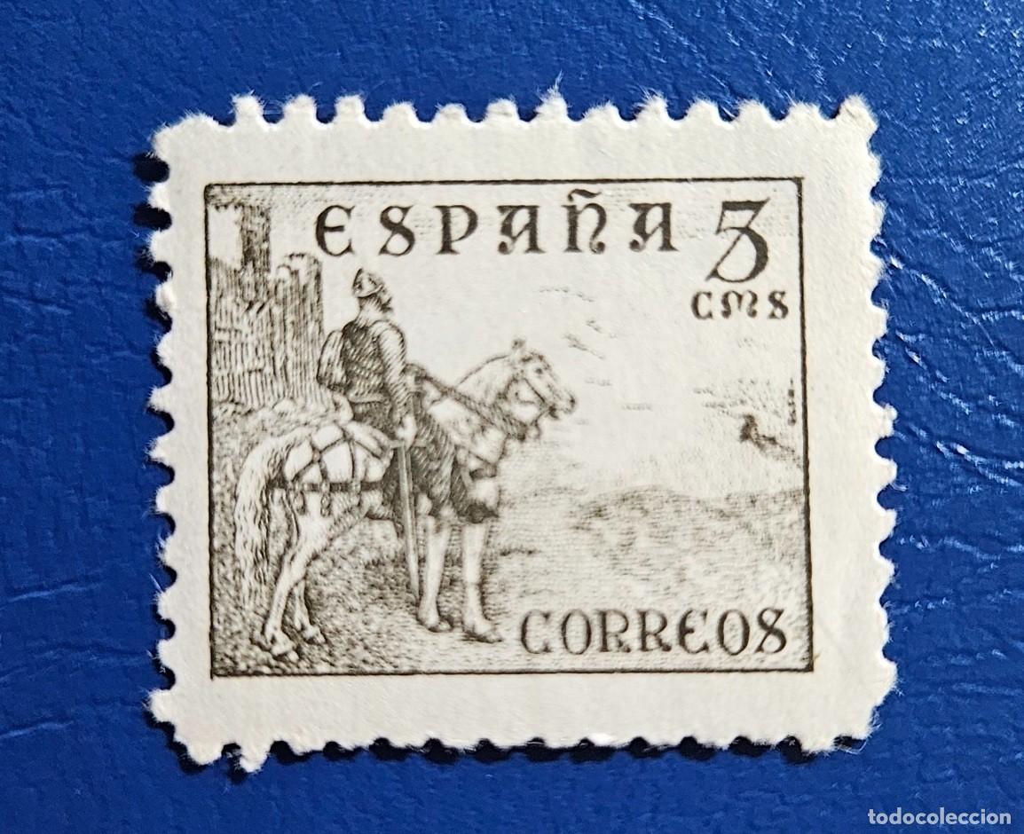 Sellos: Espa&ntilde;a 1937-1940 Cid edifil 816 B nuevo con se&ntilde;al de fijasellos