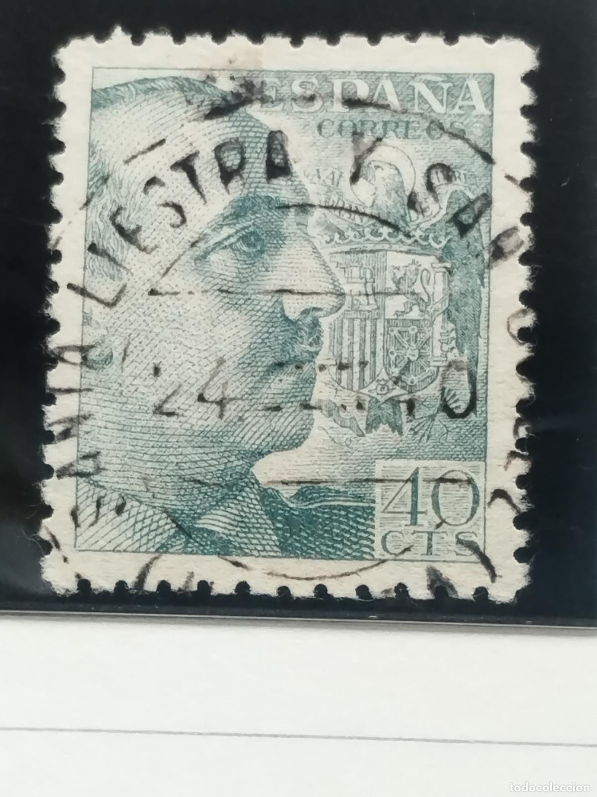 Timbres: BZB EDIFIL 925. FRANCO DE PERFIL. FECHADOR DE SANTALIESTRA Y SAN QUILEZ. HUESCA. BONITO Y RARISIMO.