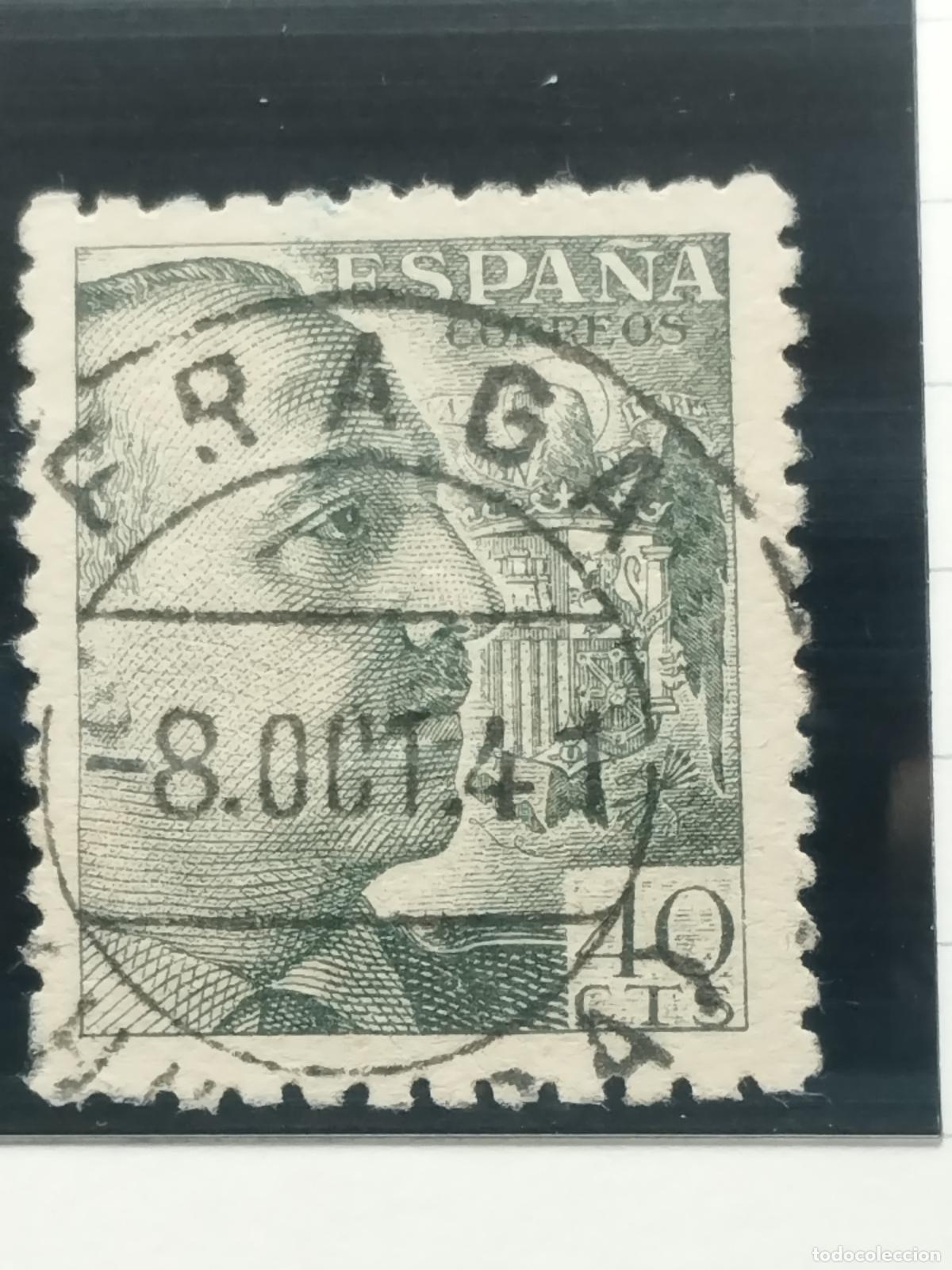 Sellos: BZB EDIFIL 925. FRANCO DE PERFIL. FECHADOR DE FRAGA. HUESCA. LUJO.