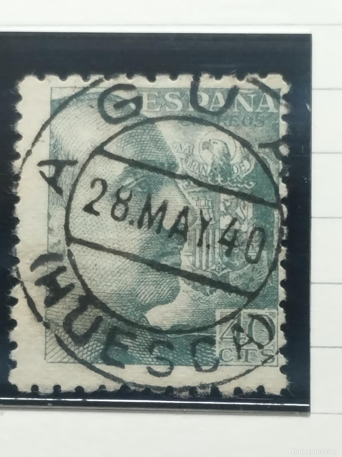 Francobolli: BZB EDIFIL 925. FRANCO DE PERFIL. FECHADOR DE AGUAS. HUESCA. LUJO Y RARISIMO.