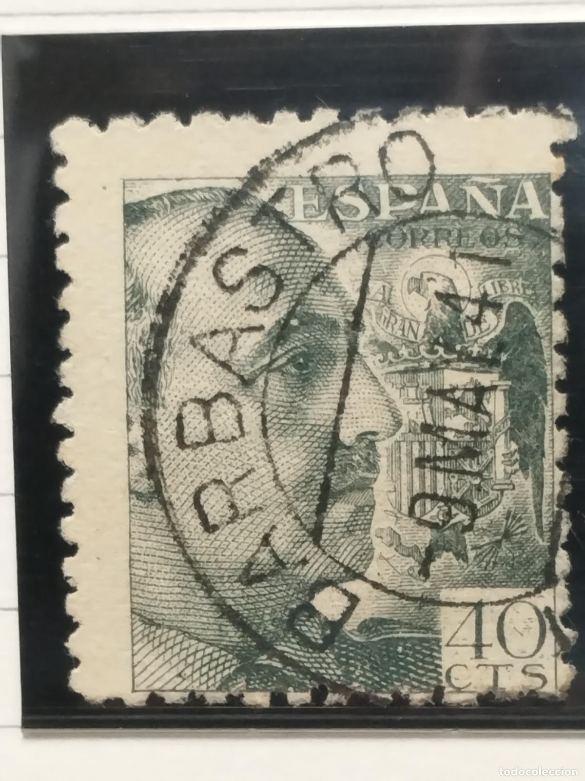 Briefmarken: BZB EDIFIL 925. FRANCO DE PERFIL. FECHADOR DE BARBASTRO. HUESCA. LUJO..