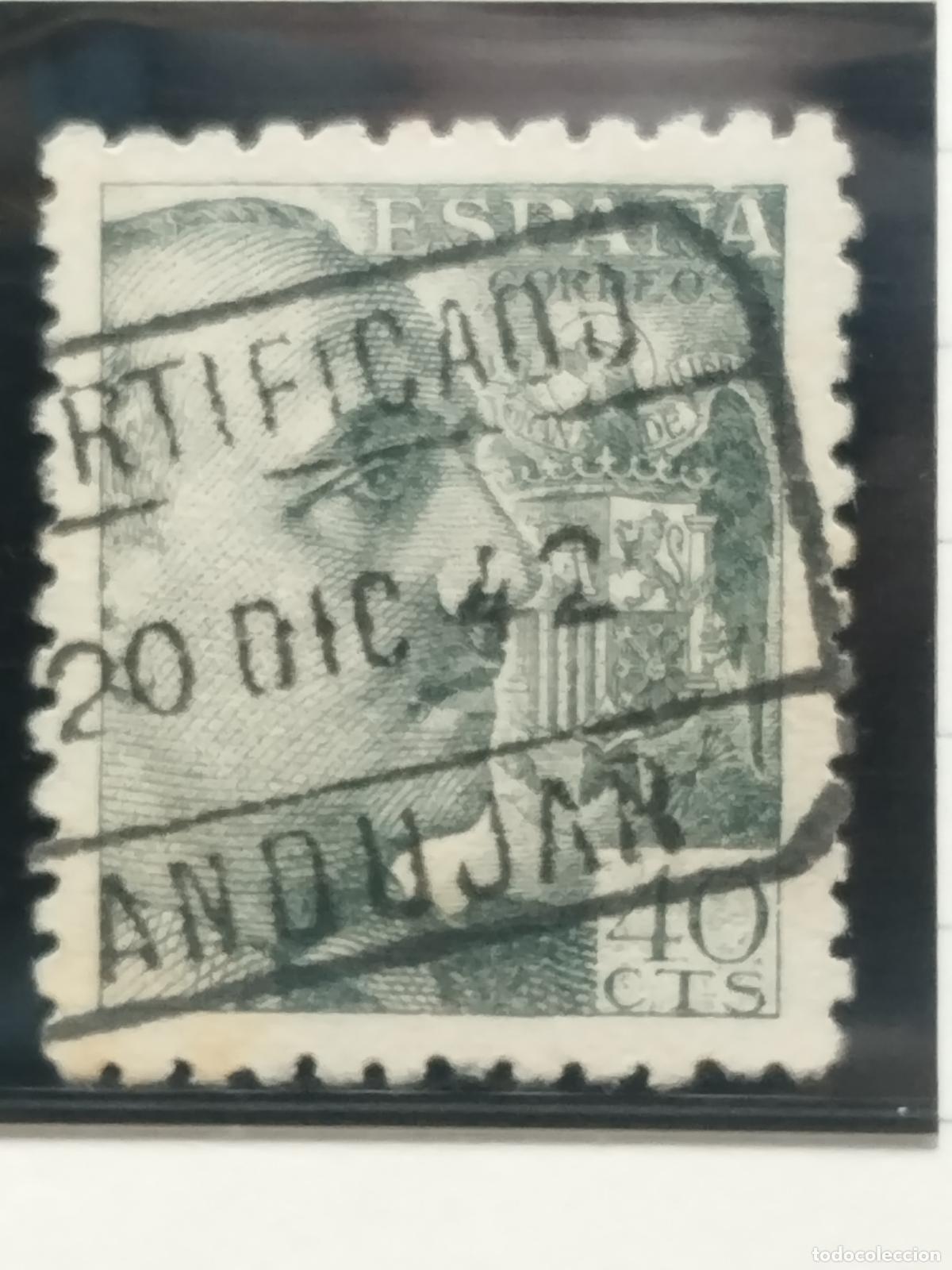 Selos: BZB EDIFIL 925. FRANCO DE PERFIL. FECHADOR CERTIFICADO DE ANDUJAR. JAEN. LUJO.