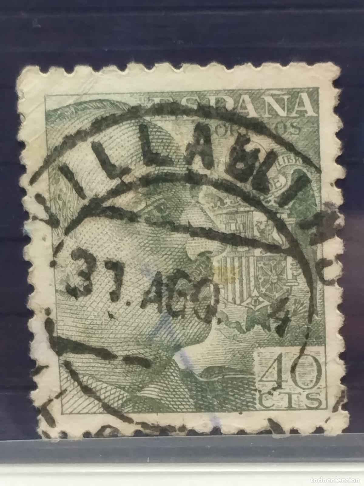 Sellos: BZB EDIFIL 925. FRANCO DE PERFIL. FECHADOR DE VILLABLINO. LEON. LUJO Y RARO.