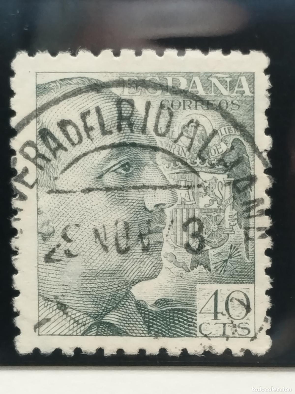 Sellos: BZB EDIFIL 925. FRANCO DE PERFIL. FECHADOR DE CERVERA DEL RIO ALHAMA. LOGRO&Ntilde;O. BONITO Y RARO..