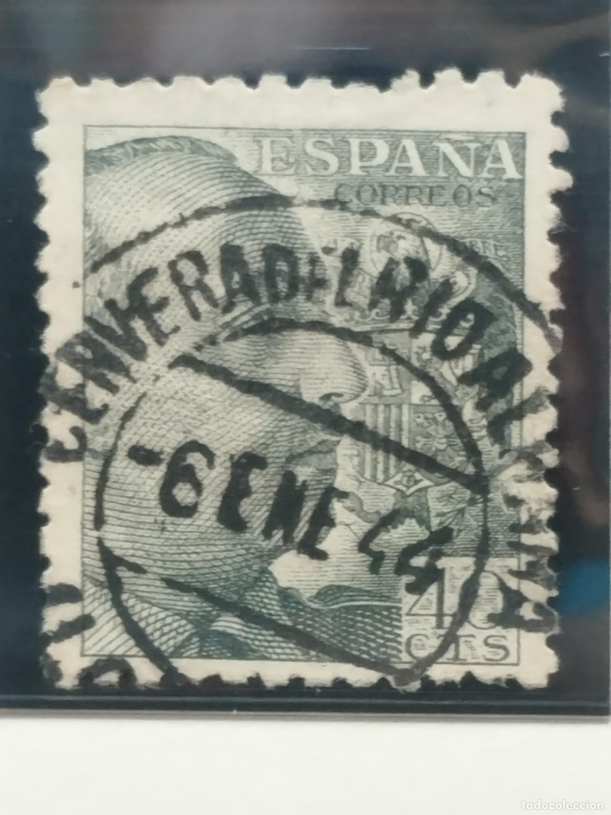 Stamps: BZB EDIFIL 925. FRANCO DE PERFIL. FECHADOR DE CERVERA DEL RIO ALHAMA. LOGRO&Ntilde;O. LUJO Y RARO.
