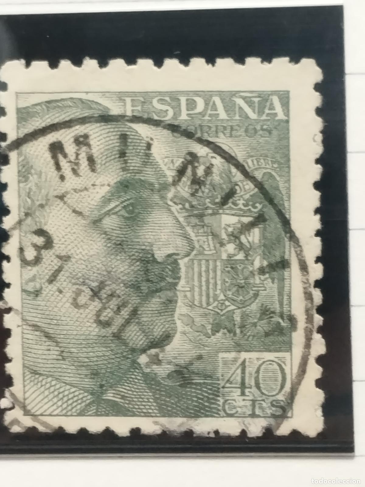 Briefmarken: BZB EDIFIL 925. FRANCO DE PERFIL. FECHADOR DE MUNILLA. LOGRO&Ntilde;O. BONITO Y RARO.