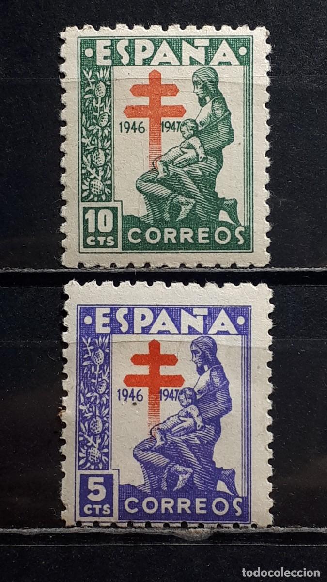 Sellos: ESPA&Ntilde;A. A&Ntilde;O 1946. *. Edifil 1008/9