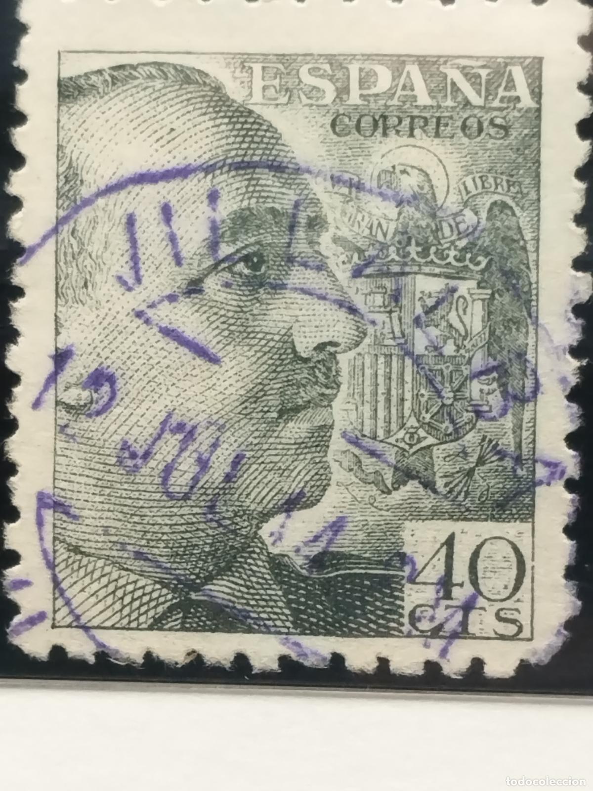 Timbres: BZB EDIFIL 925. FRANCO DE PERFIL. FECHADOR DE VILLALBA. LUGO. BONITO Y RARO.