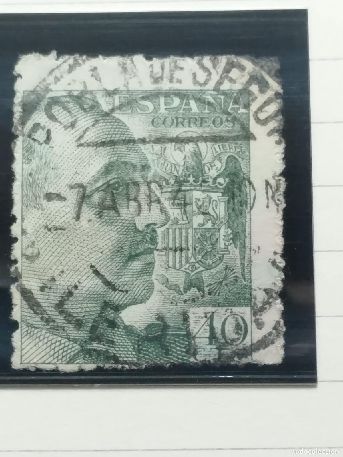 Francobolli: BZB EDIFIL 925. FRANCO DE PERFIL. FECHADOR DE POBLA DE SEGUR. LERIDA. BONITO Y RARO.