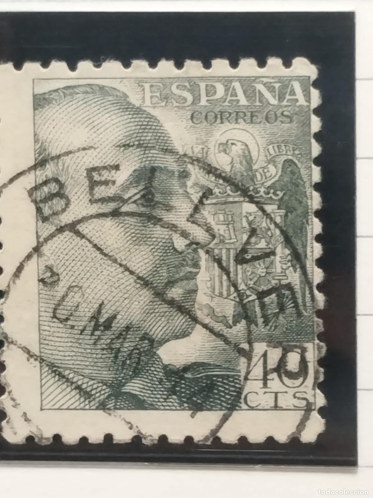 Sellos: BZB EDIFIL 925. FRANCO DE PERFIL. FECHADOR DE BELLVER. LERIDA. LUJO.