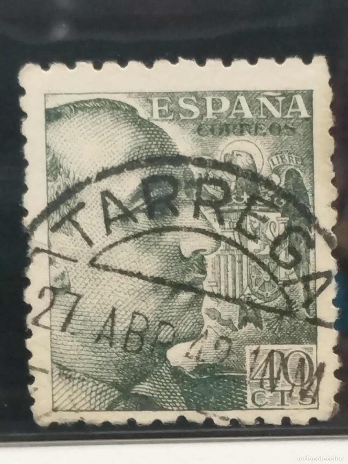 Sellos: BZB EDIFIL 925. FRANCO DE PERFIL. FECHADOR DE TARREGA. LERIDA. LUJO.
