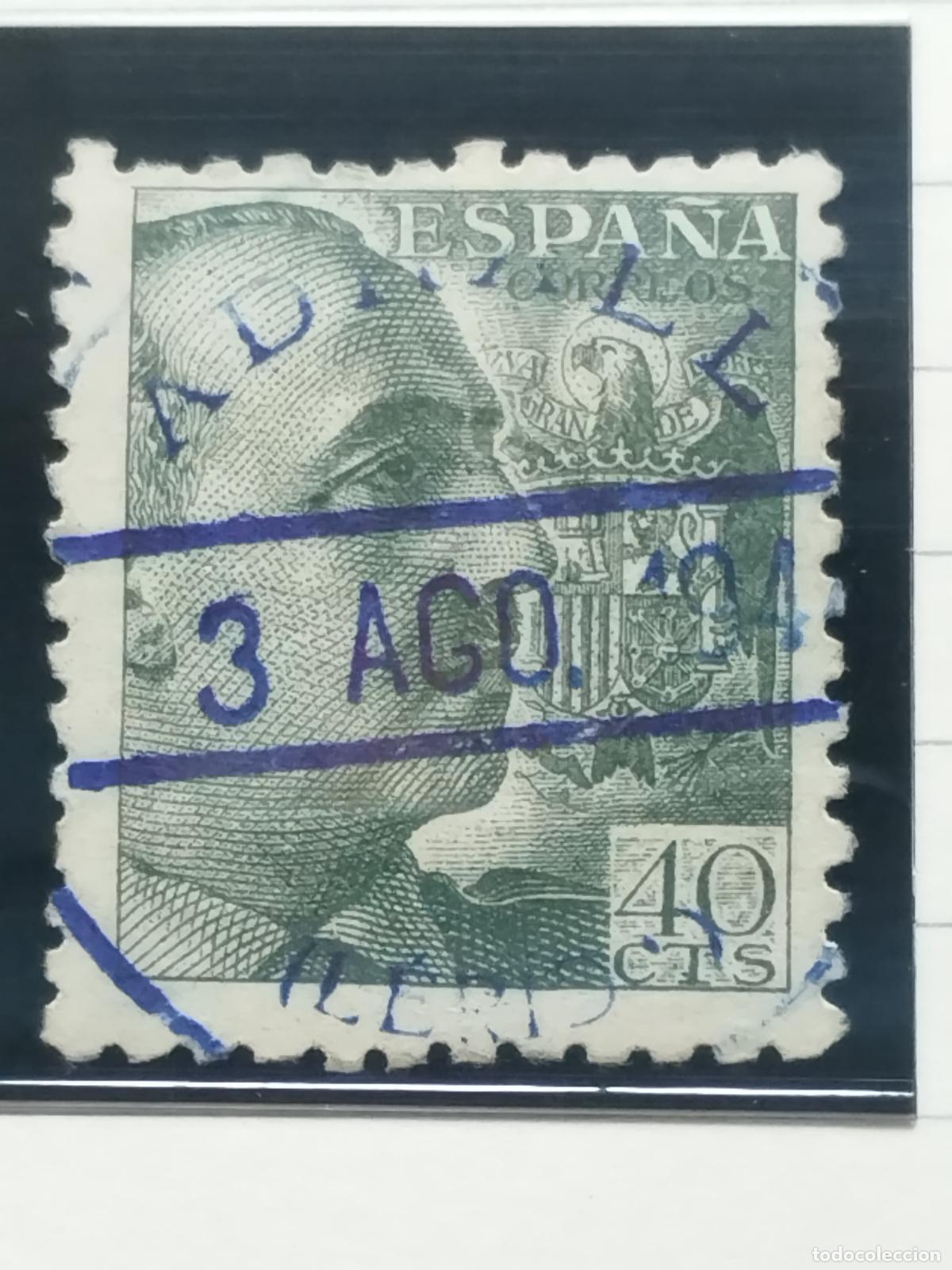 Briefmarken: BZB EDIFIL 925. FRANCO DE PERFIL. FECHADOR DE ADRALL. LERIDA. BONITO Y RARISIMO