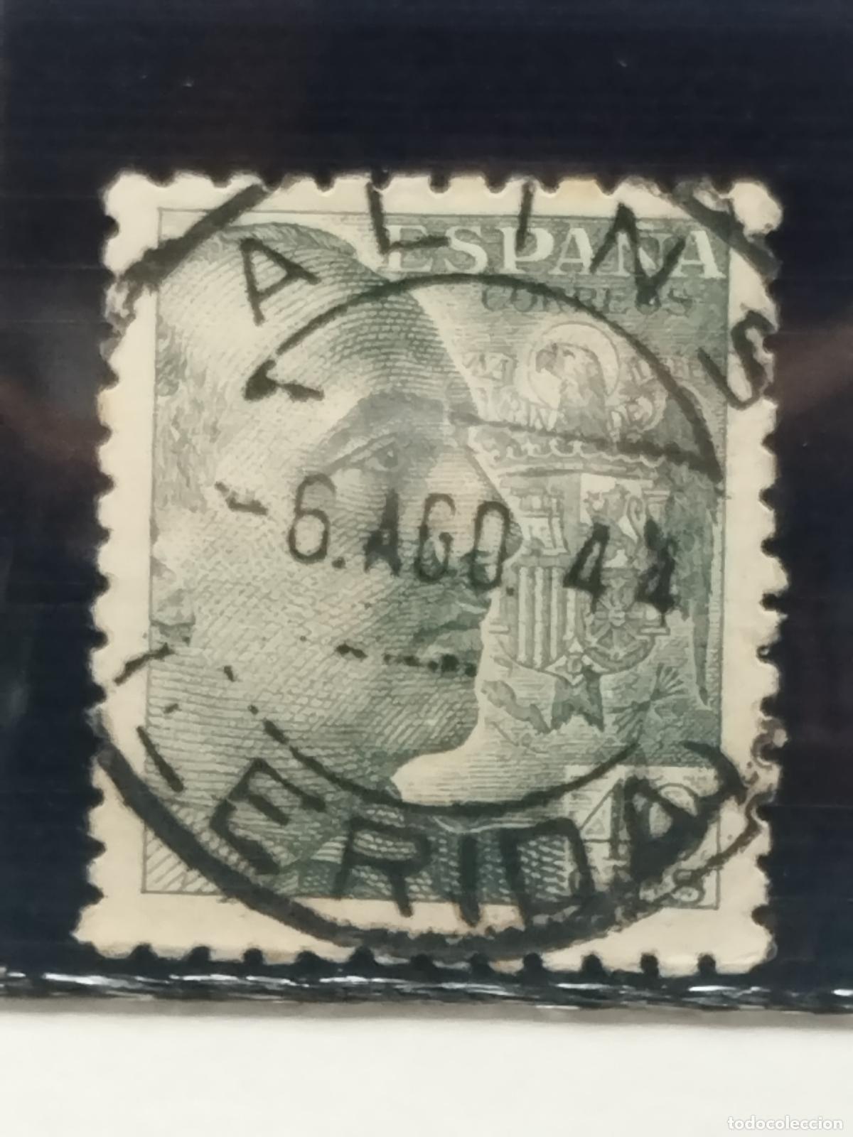 Sellos: BZB EDIFIL 925. FRANCO DE PERFIL. FECHADOR DE ALINS. LERIDA. LUJO Y RARISIMO.