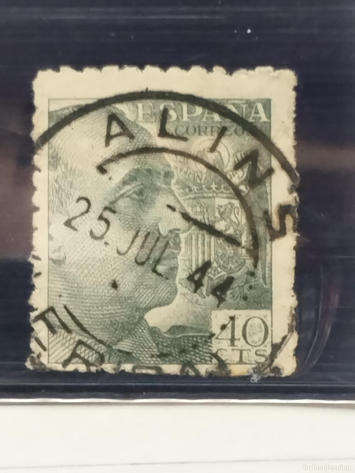 Sellos: BZB EDIFIL 925. FRANCO DE PERFIL. FECHADOR DE ALINS. LERIDA. LUJO Y RARISIMO.