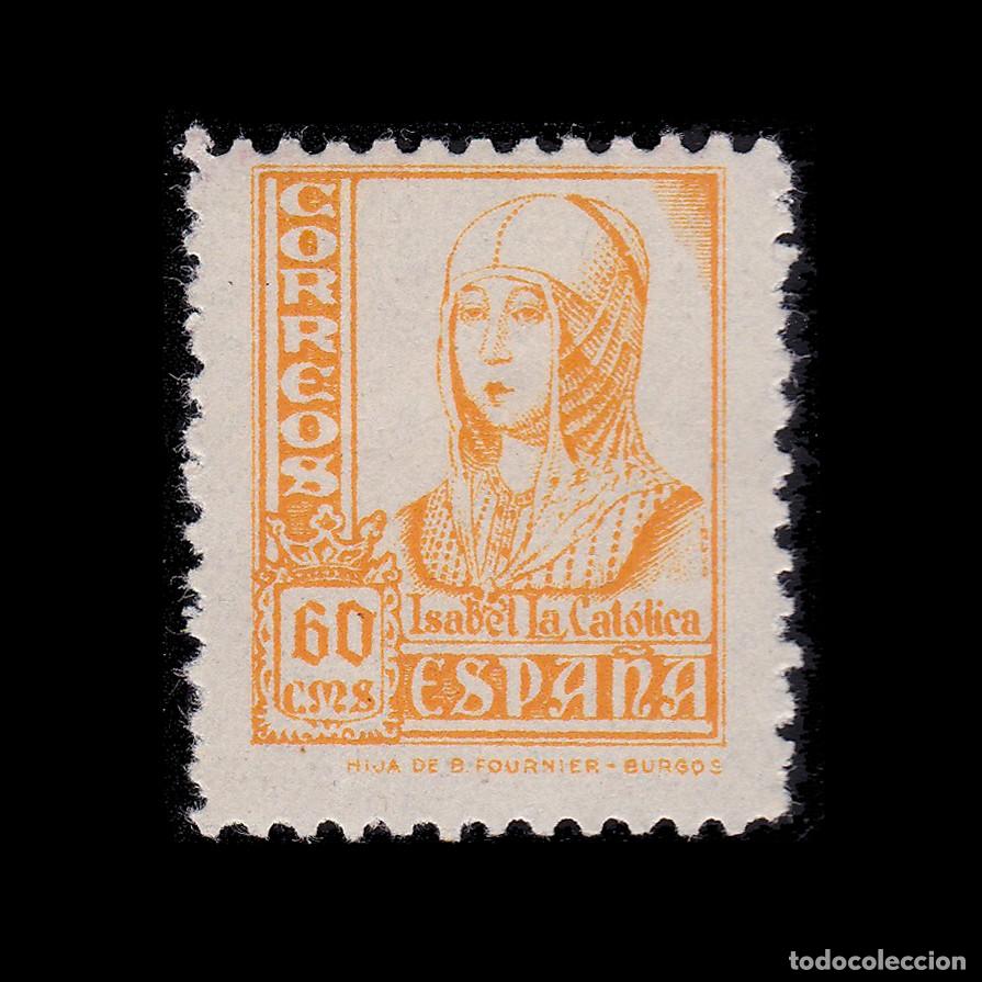 Selos: ESPA&Ntilde;A. Isabel. 1937-40 60c. Nuevo*. Edifil 826 + OBSEQUIO