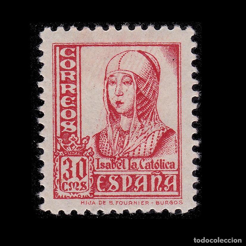 Selos: Cifras,Cid e Isabel. 1937-40 30c. Nuevo*. Edifil 823 + OBSEQUIO