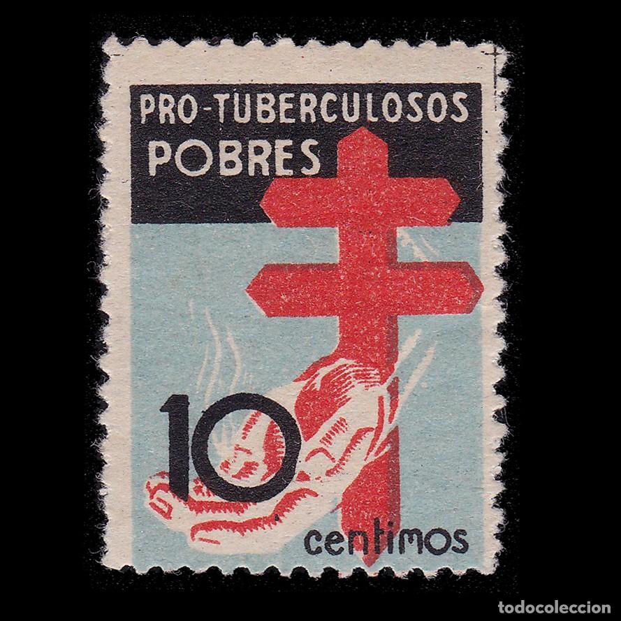 Francobolli: ESPA&Ntilde;A. Pro Tuberculosos 1937 10c. Nuevo*. Edifil 840 + OBSEQUIO