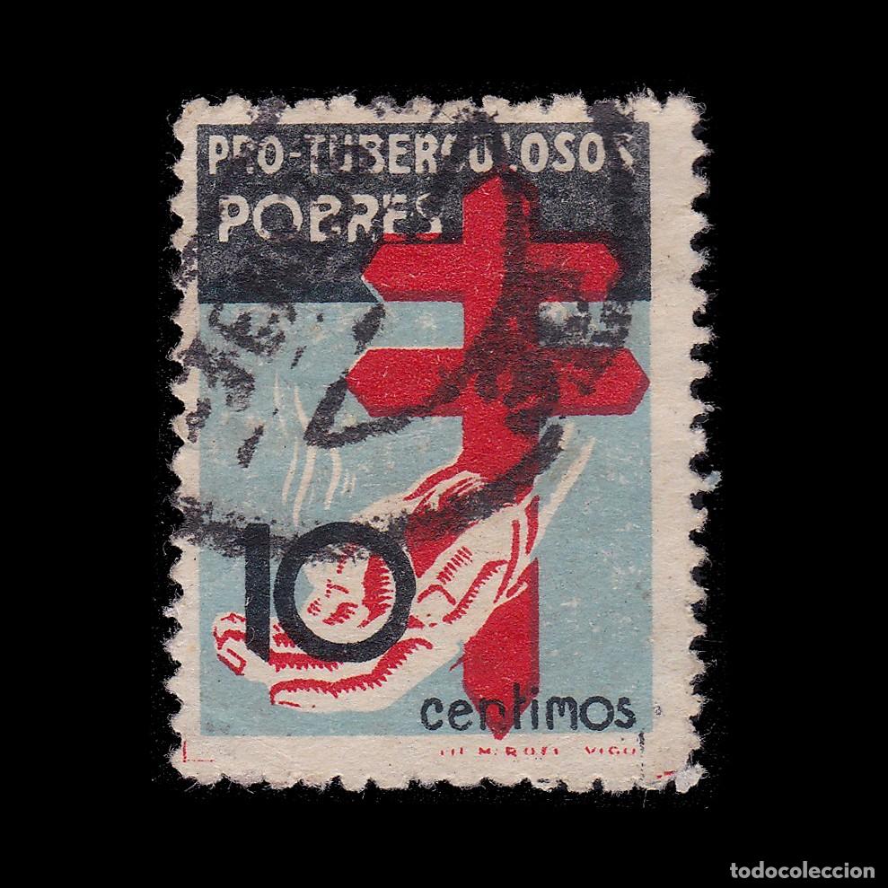 Timbres: ESPA&Ntilde;A. Pro Tuberculosos 1937 10c. Matasello. Edifil 840 + OBSEQUIO