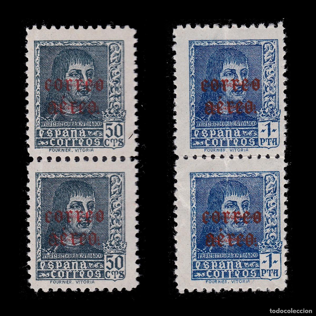 Selos: Fernando Cat&oacute;lico 1938. Blq2 Nuevo**. Edifil 845 - 846 + OBSEQUIO