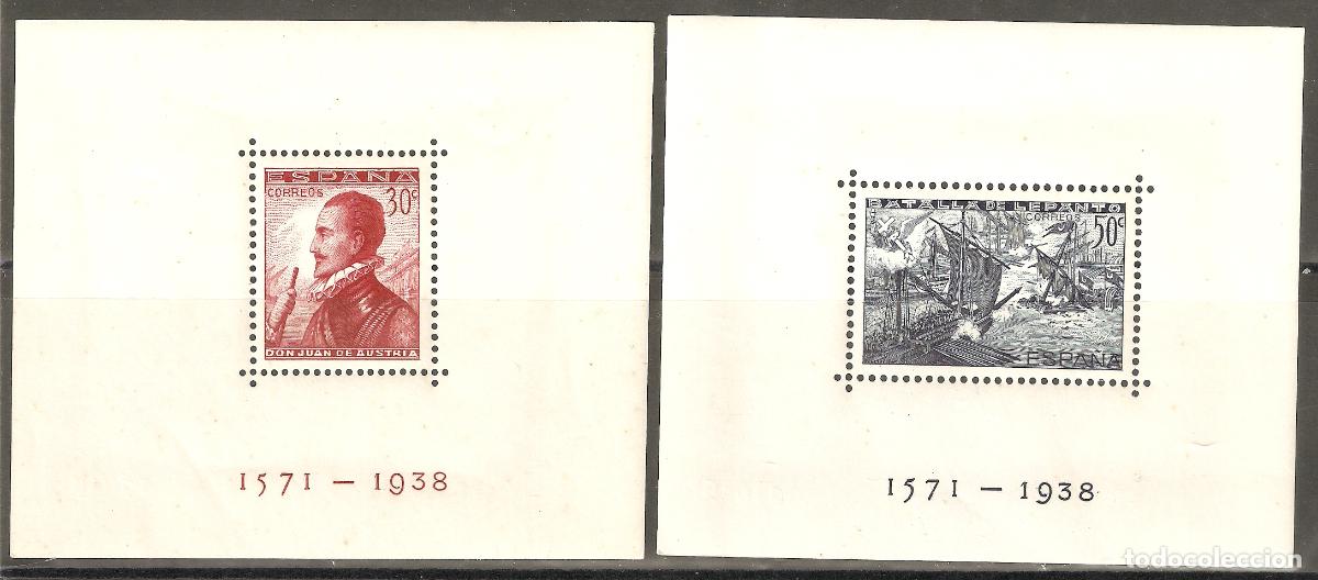 Briefmarken: 1938 HOJITAS BATALLA DE LEPANTO EDIFIL 862/3** SIN FIJASELLOS