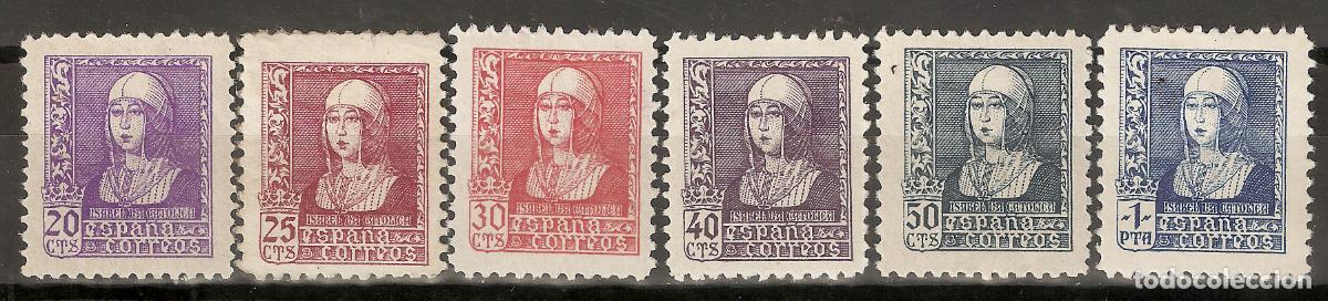 Francobolli: 1938 ISABEL LA CATOLICA EDIFIL 855/0* CON FIJASELLOS BIEN CENTRADOS