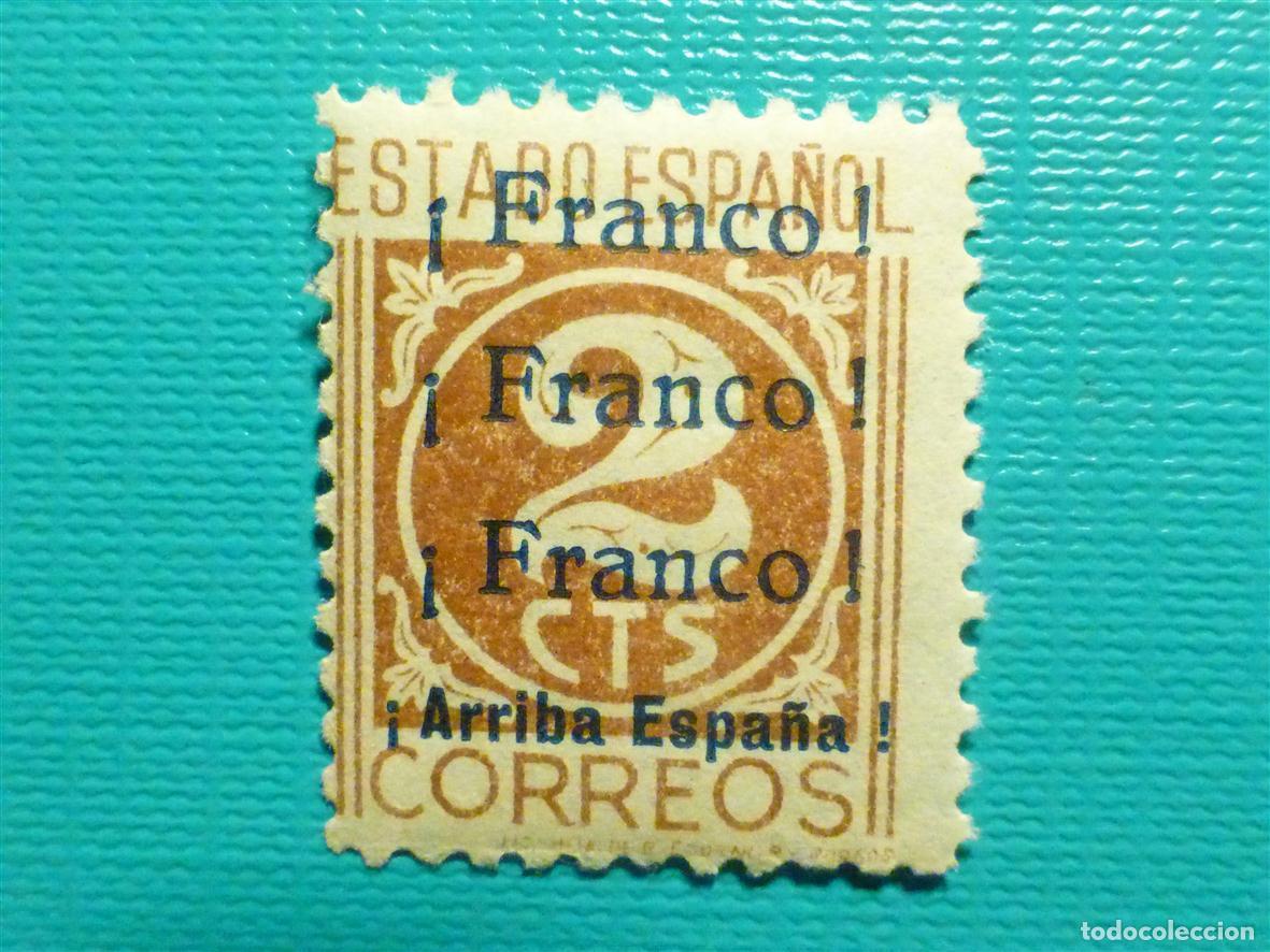 Selos: EDIFIL 915 - Sello sobrecarga Franco, Franco, Franco - 2 CTS Estado Espa&ntilde;ol - Con goma -