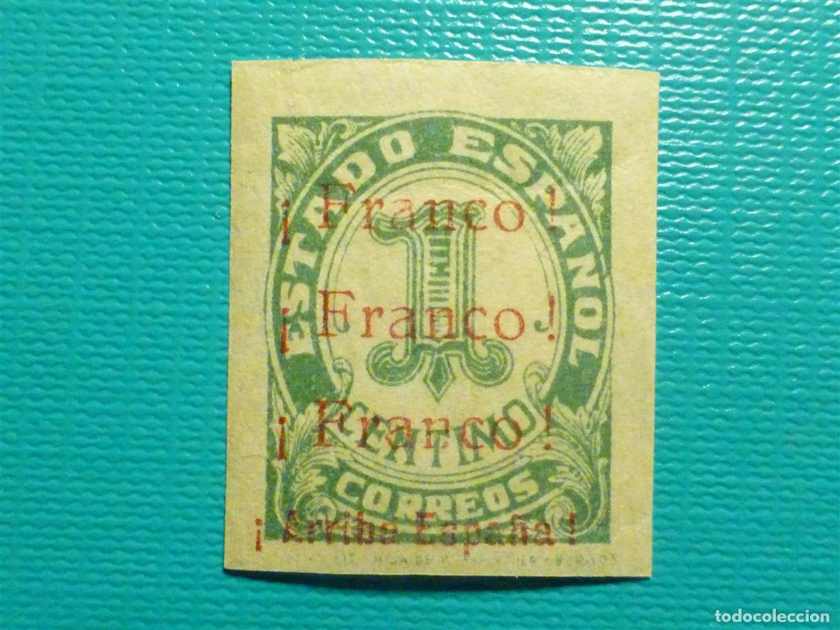 Selos: Sello Espa&ntilde;a - EDIFIL 814 - Con SOBRECARGA - Resello - Franco, Franco - 1 CTS Estado Espa&ntilde;ol -