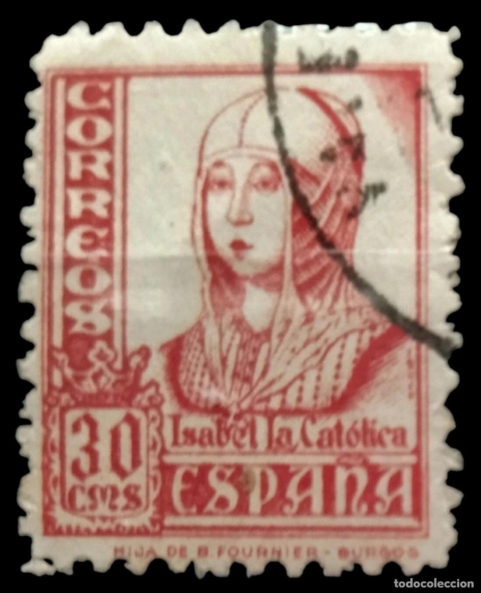 Briefmarken: ESPA&Ntilde;A 1937- 1940 ISABEL LA CAT&Oacute;LICA. EDIFIL 823. USADO.