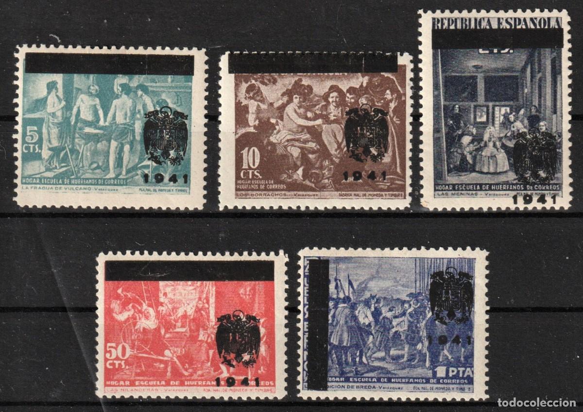 Stamps: Espa&ntilde;a Beneficencia edf NE 35/39.Completa.Sellos nuevos sin charnela MNH.Cuadros de Velazquez.1941
