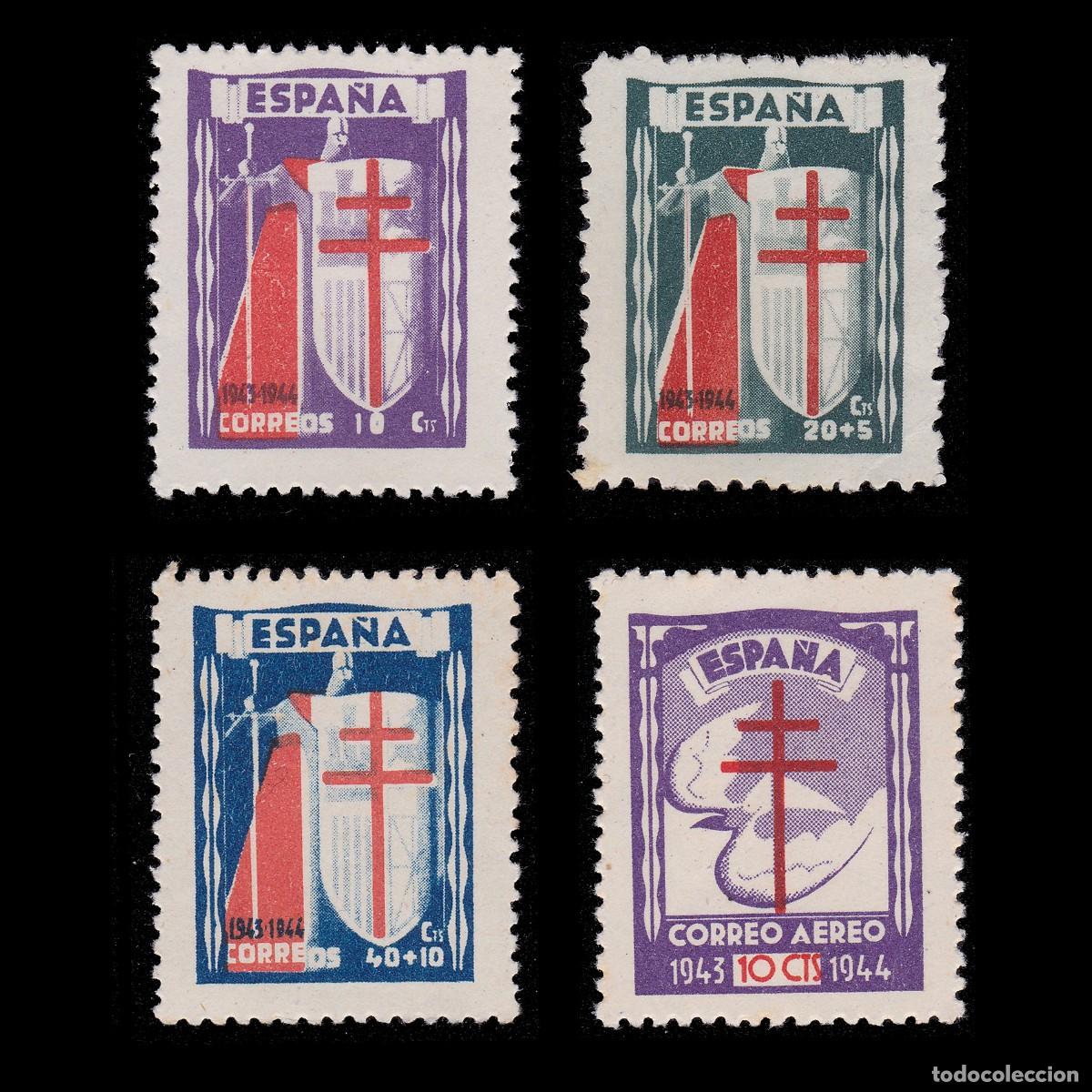 Timbres: Espa&ntilde;a. 1943. Pro Tuberculosos. Nuevo** Edifil 970-973 + OBSEQUIO
