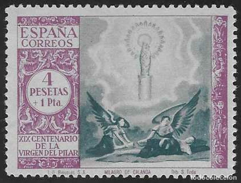 Sellos: EDIFIL 901 CENT. DE LA VENIDA DE LA VIRGEN DEL PILAR A ZARAGOZA 1940. V. CAT.: 33 &euro;. MNH **
