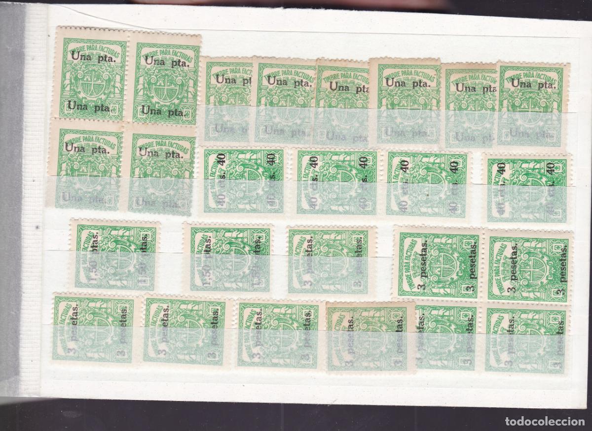 Briefmarken: AA37- FISCALES POSTALES . Timbres para FACTURAS x 25 Sellos Nuevos (4 Tipos ) ** Sin Fijasellos
