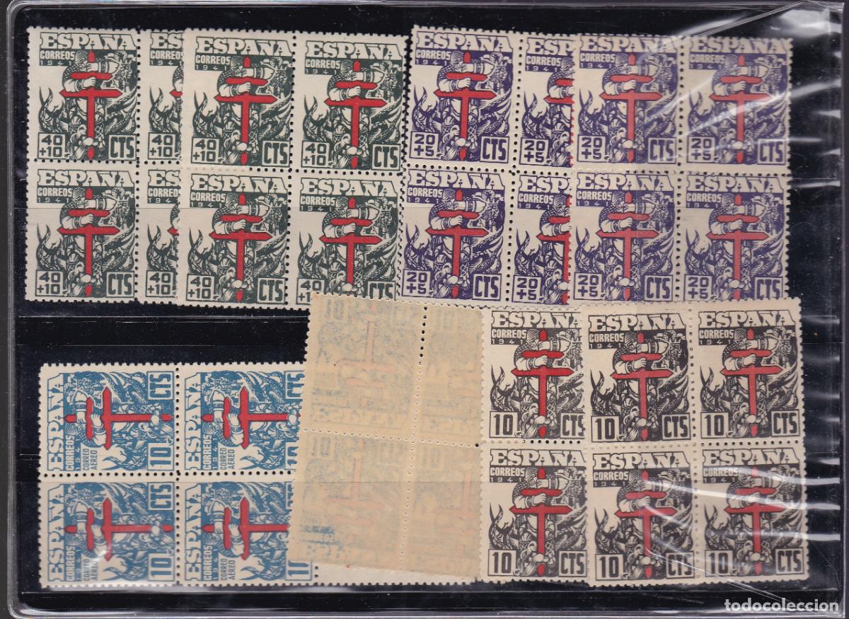 Briefmarken: AA38- TUBERCULOSOS Edifil 948/951 x 8 Series en Bloques ** Sin Fijasellos . LUJO .Variedad