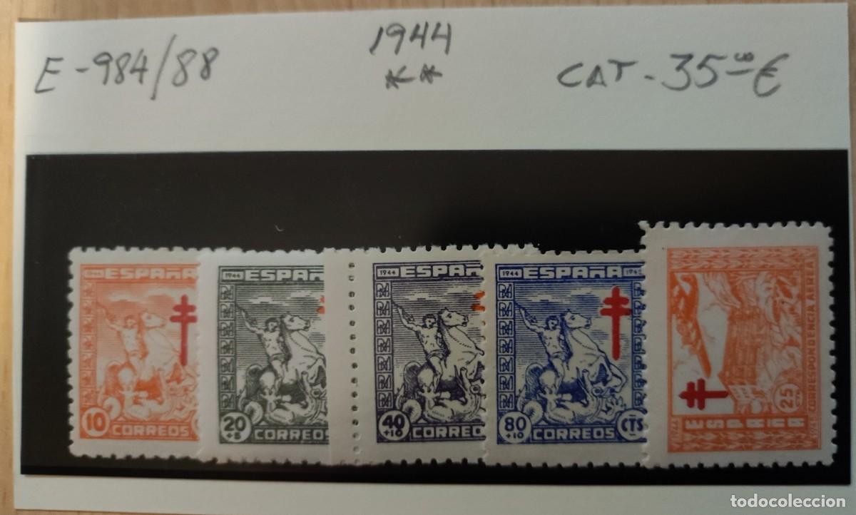Sellos: ESPA&Ntilde;A. E- 984/8** 1944 .Pro Tuberculosos. Nuevos sin Charnela. FOTO. 870