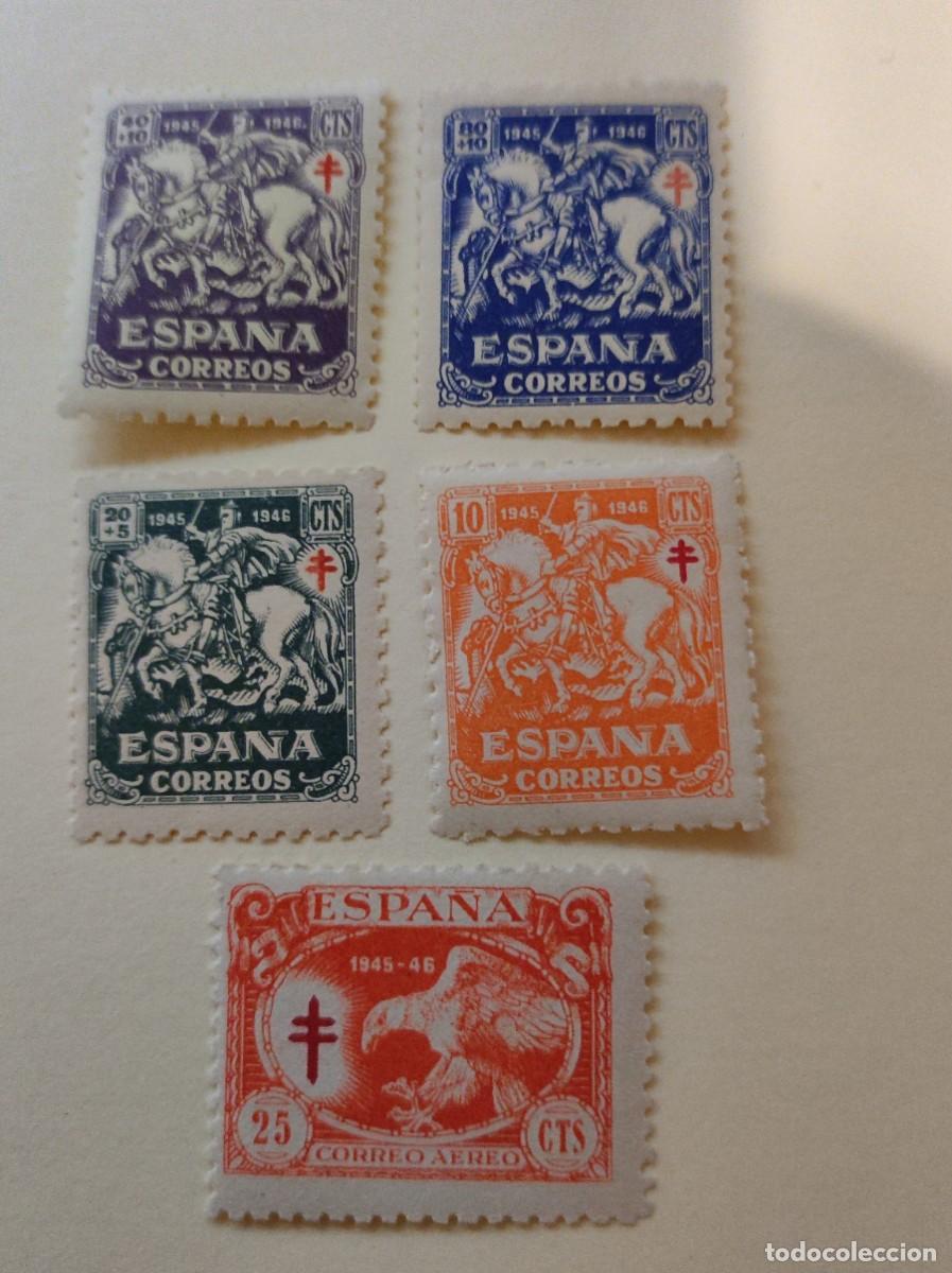 Sellos: ESPA&Ntilde;A. E- 993/7** 1945 .Pro Tuberculosos. Nuevos sin Charnela. FOTO. 874