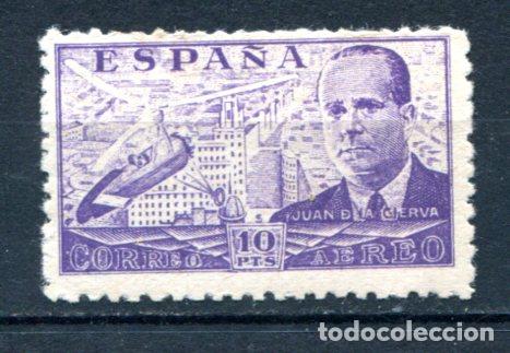 Sellos: Edifil 947. 10 pts. La Cierva segunda serie, dentado 10. Nuevo sin fijasellos.