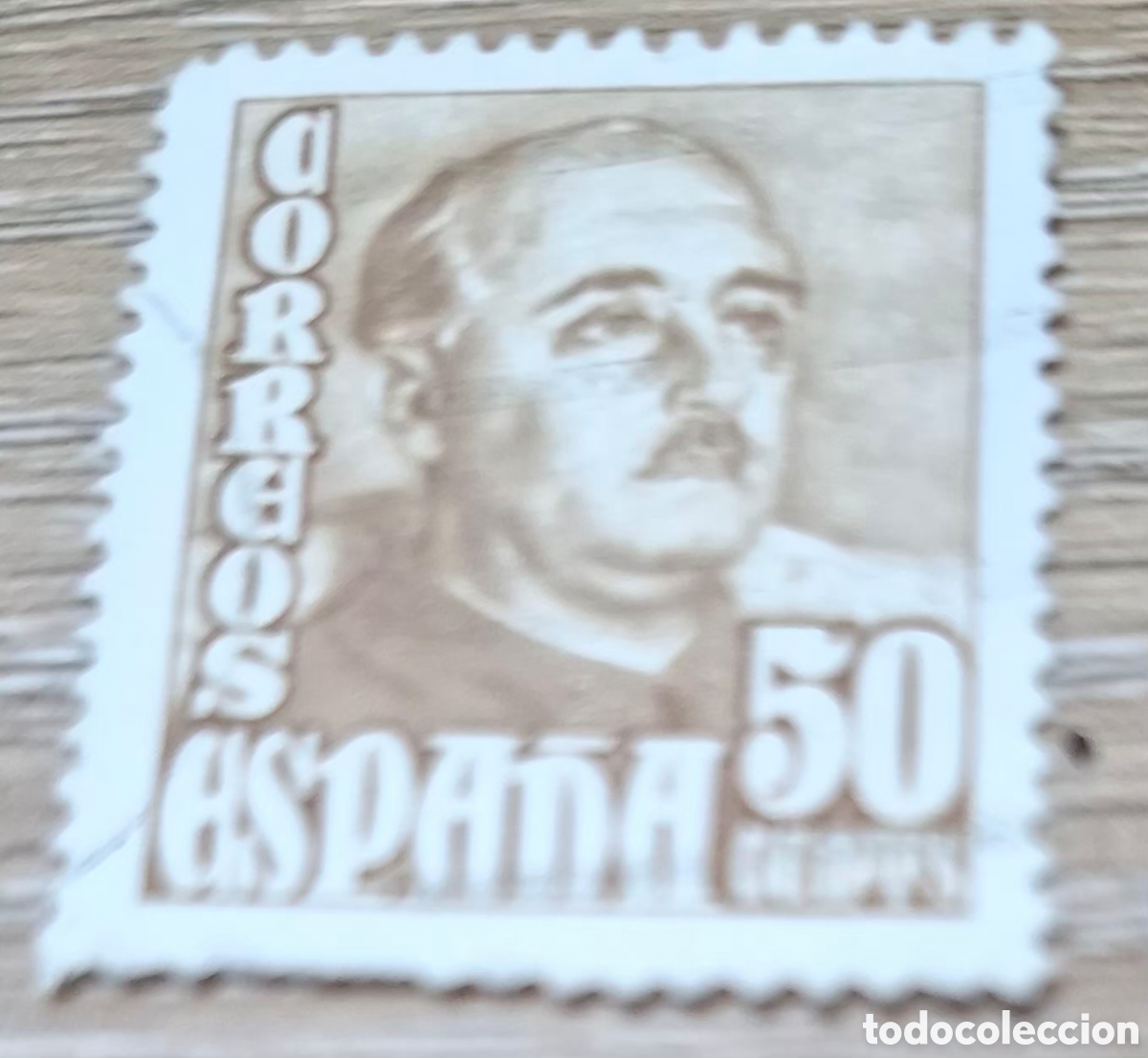 Francobolli: espa&ntilde;ol 50 cts retrato del General Francisco Franco, a&ntilde;o 1948