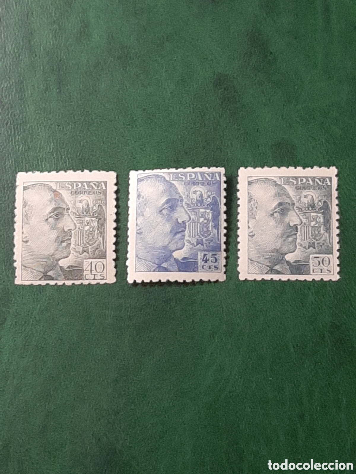 Sellos: Edifil 925/927. General Franco. A&ntilde;o 1940.