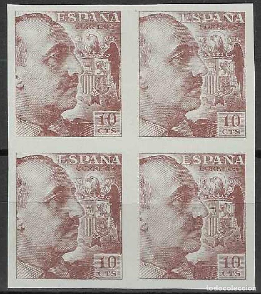 Sellos: EDIFIL 888 PRO TUBERCULOSOS 1939 (BLOQUE DE 4). SIN DENTAR. MNH **