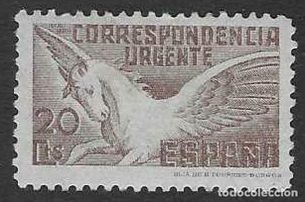 Sellos: EDIFIL 832 PEGASO 1937. CON PIE DE IMPRENTA. VALOR CAT&Aacute;LOGO: 22 &euro;. MHN **