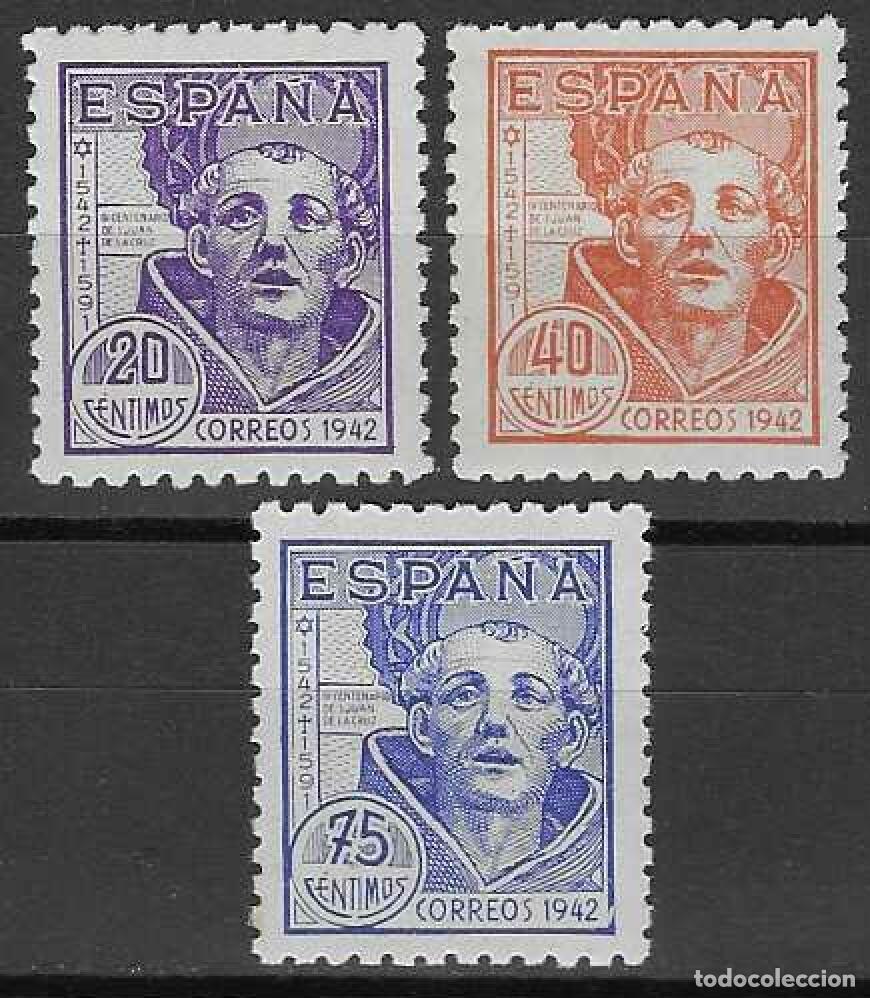 Sellos: EDIFIL 954-956 CENTENARIO DE SAN JUAN DE LA CRUZ 1942 (SERIE COMPLETA). VALOR CAT&Aacute;LOGO: 11 &euro;. MNH **