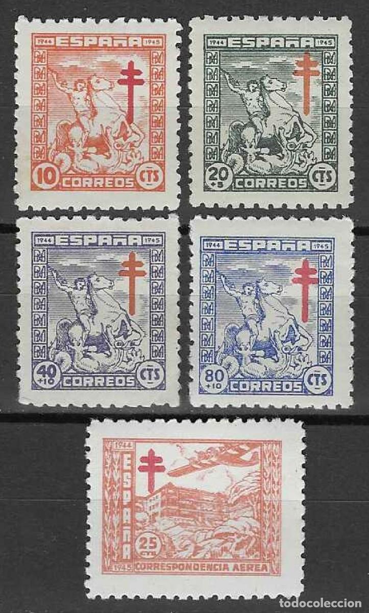 Sellos: EDIFIL 984-988 PRO TUBERCULOSOS 1944 (SERIE COMPLETA). VALOR CAT&Aacute;LOGO: 40 &euro;. MNH **