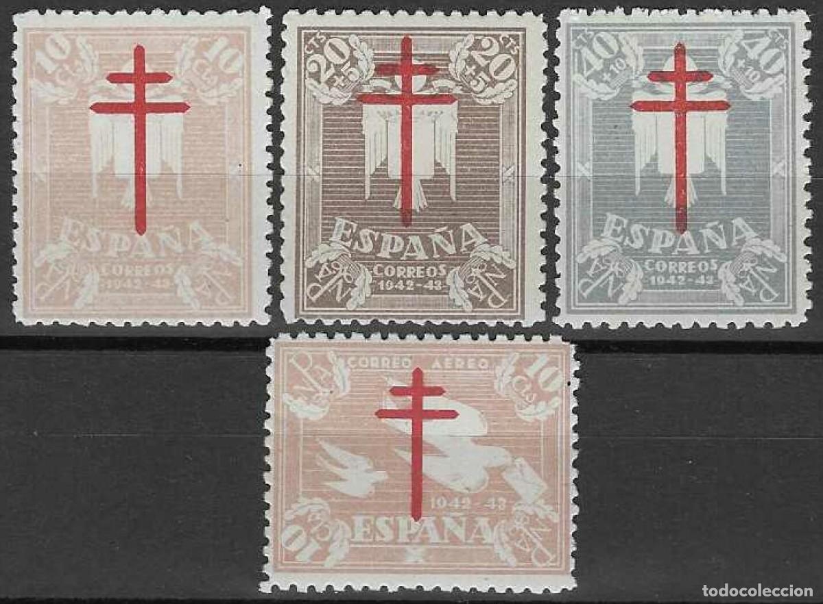Sellos: EDIFIL 957-960 PRO TUBERCULOSOS 1942 (SERIE COMPLETA). VALOR CAT.: 30 &euro;. MNH ** (SALIDA: 0,01 &euro;).