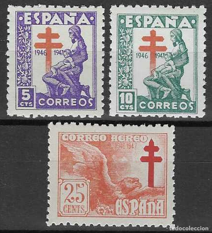 Sellos: EDIFIL 1008-1010 PRO TUBERCULOSOS 1946 (SERIE COMPLETA). MNH **