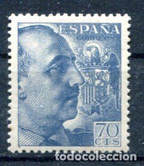 Sellos: Edifil 1055. 70 cts Franco, dentado peque&ntilde;o. Nuevo sin fijasellos.
