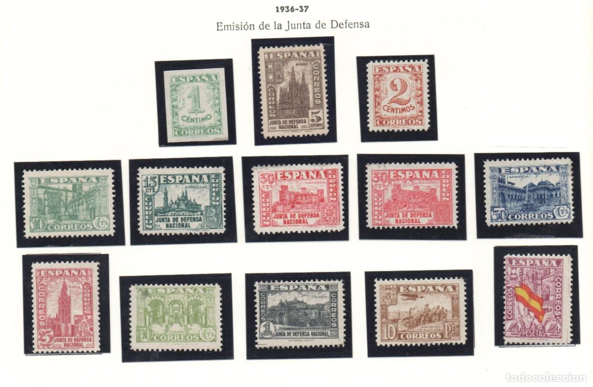 Sellos: EDIFIL 802 / 813* Y 808 A JUNTA DEFENSA NACIONAL