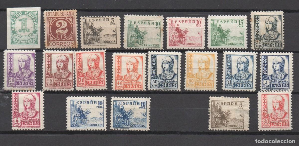 Sellos: EDIFIL814 / 831* + 815 A Y 823 B CIFRAS CID E ISABEL