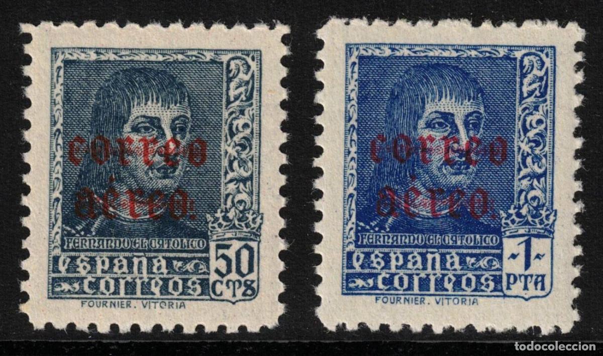 Sellos: ESPA&Ntilde;A - FERNANDO EL CATOLIC0 ** 845/846 - A&Ntilde;O 1938 - MNH - LUJO